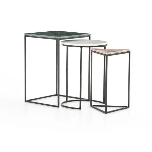 Product Image 6 for Amari Nesting End Tables Hammered Grey W from Four Hands