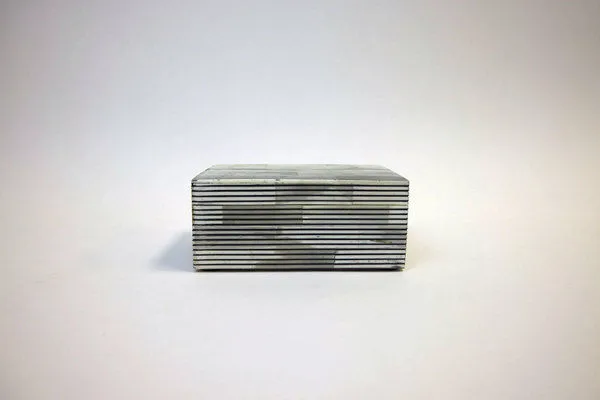 Product Image 1 for Jeff Small Black/Ivory Thin Striped Bone Box from A. Sanoma Inc
