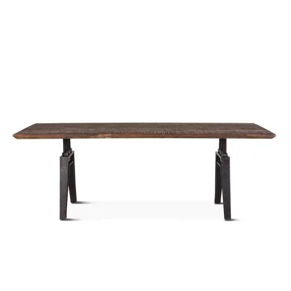Product Image 4 for Dakota 84 Inch Rectangle Dining Table With Cast Iron Base from World Interiors