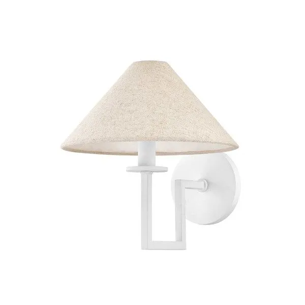 Product Image 1 for Gladwyne 1-Light Textured White Aged Brass Wall Sconce from Mitzi