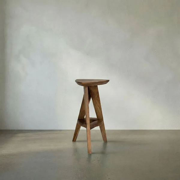 Product Image 1 for Twist Teak Counter Stool from Noir
