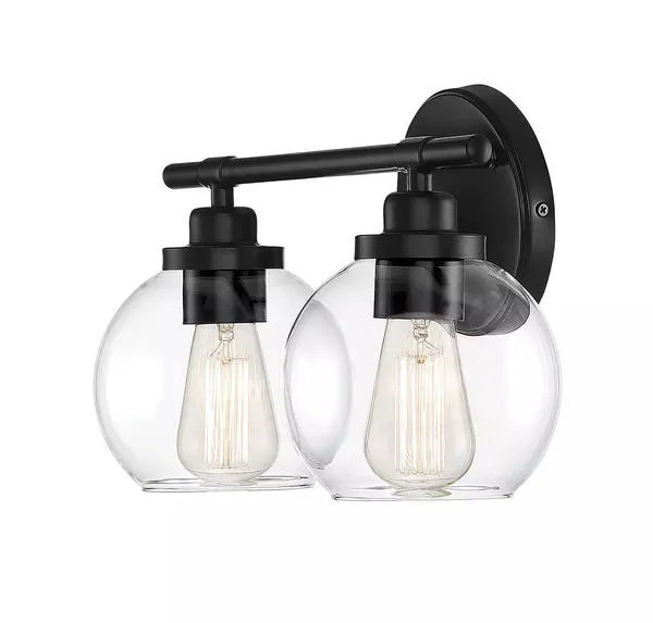 Product Image 2 for Carson Matte Black 2 Light Bath from Savoy House 