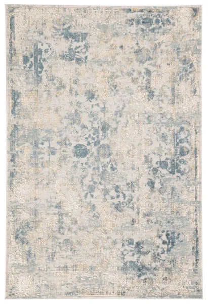 Product Image 3 for Dreslyn Floral Light Gray/ Blue Rug from Jaipur 