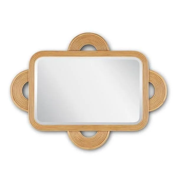 Product Image 1 for Santos Sand Rattan Rectangular Mirror from Currey & Company