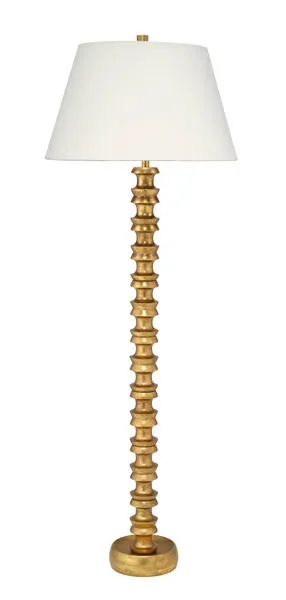 Product Image 1 for Melrose Gold Leaf Metal Floor Lamp from Jamie Young