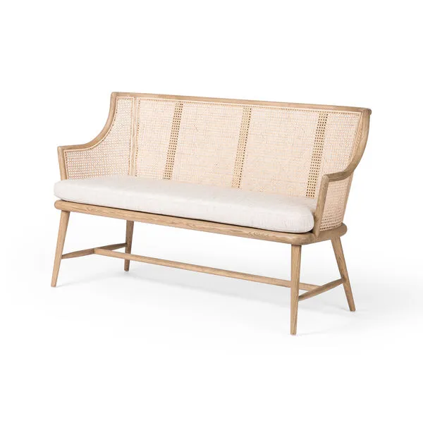 Product Image 1 for Walter Cushioned Cane Accent Bench from Four Hands