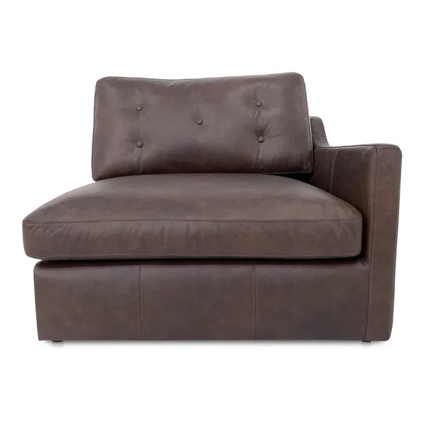 Product Image 1 for Thurlow Right Arm Facing Chair Espresso Brown Leather from Moe's