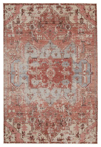 Product Image 5 for Priyah Indoor/ Outdoor Medallion Pink/ Gray Rug from Jaipur 