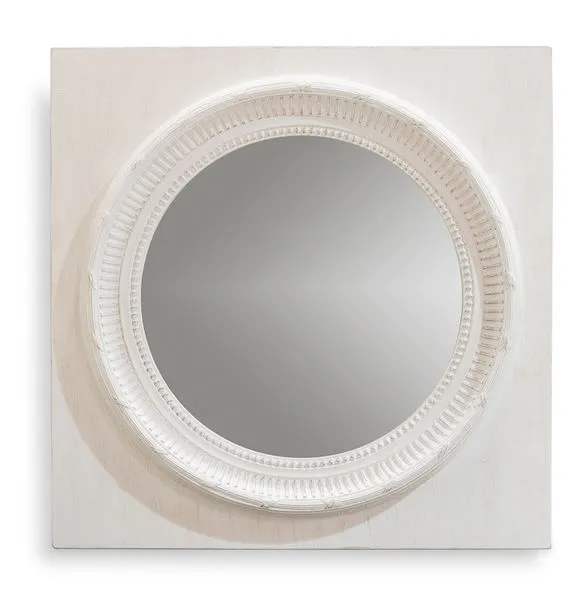 Product Image 1 for Circle Squared Mirror, Off White from Sarreid Ltd.