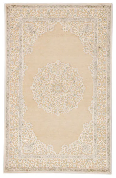 Product Image 2 for Malo Medallion Beige/ Green Rug from Jaipur 