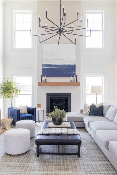 Product Image 1 for Augustine Sapphire Navy Swivel Chair from Four Hands