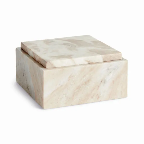 Product Image 1 for Jaqueline Marble Square Lidded Box Wide from Napa Home And Garden