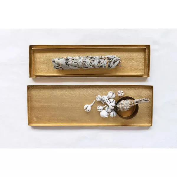 Product Image 1 for Rebecca Brass Metal Trays (Set Of 3 Sizes) from Creative Co-Op