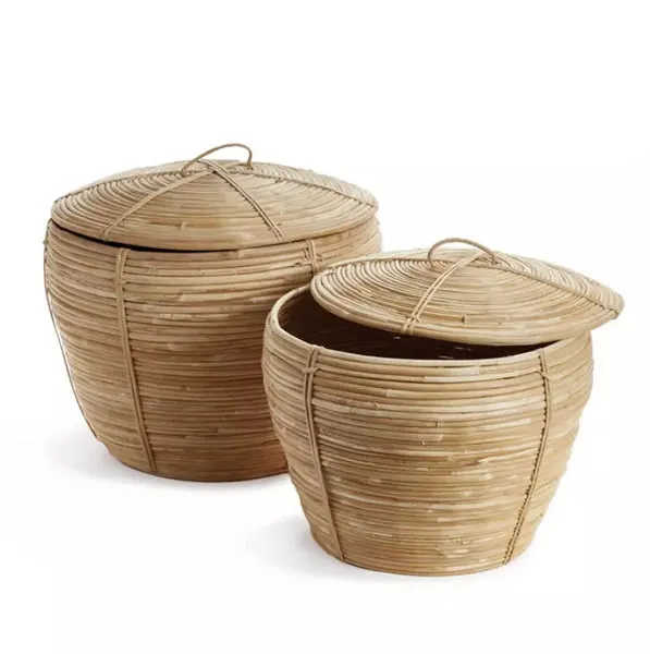 Product Image 2 for Cane Rattan Cobra Baskets, Set Of 2 from Napa Home And Garden
