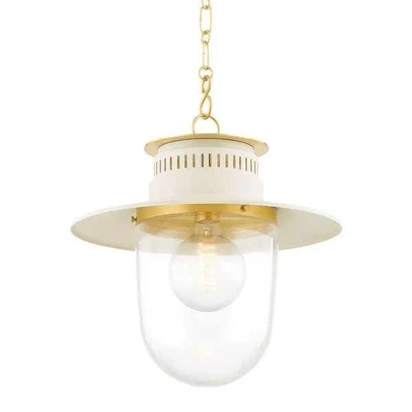 Product Image 1 for Nori Large Aged Brass Lantern Style Pendant Light from Mitzi
