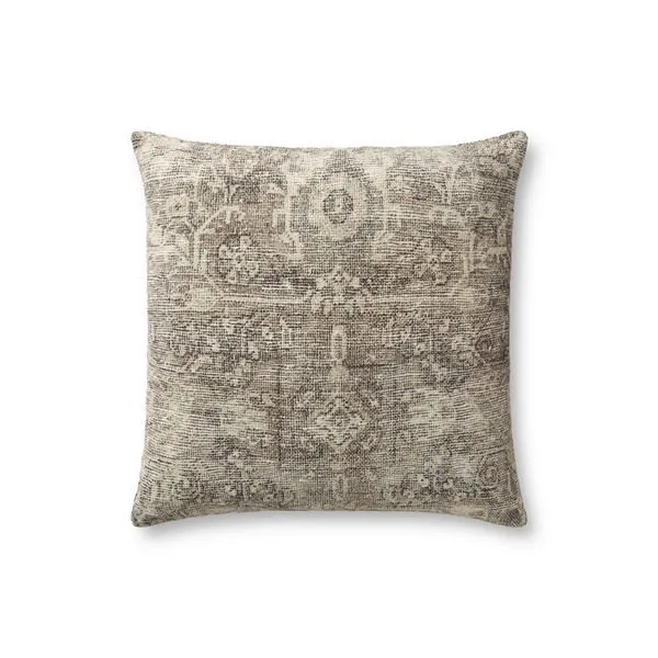 Product Image 1 for Charcoal / Multi Printed Pillow - 18" Cover with Polyester from Loloi