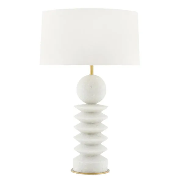 Product Image 4 for Roxbury Ivory Glass Stone Lamp from Arteriors