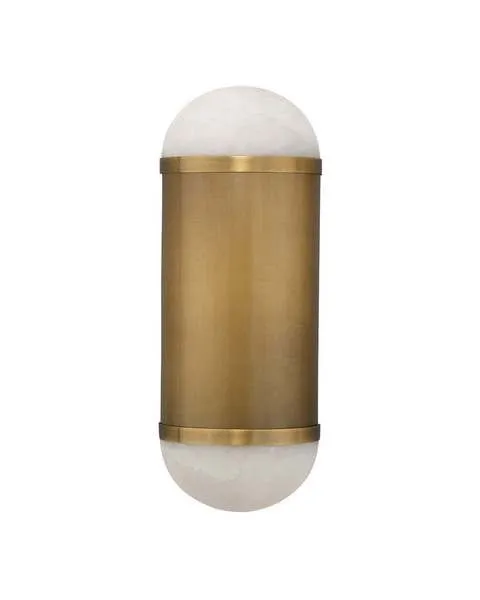 Product Image 1 for Remedy Wall Sconce in Alabaster and Antique Brass from Jamie Young