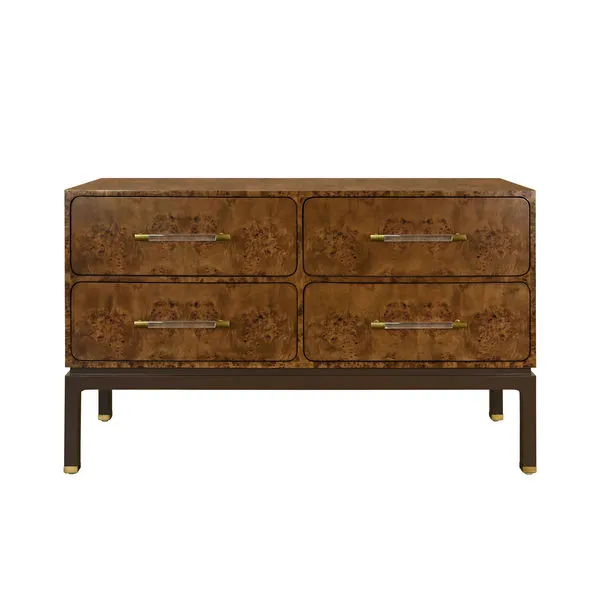 Product Image 1 for Etta Dark Burl Wood Cabinet from Worlds Away