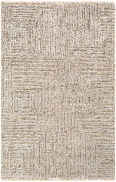 Product Image 1 for Lora Hand-Knotted Gray / Oatmeal Rug - 9' x 12' from Surya