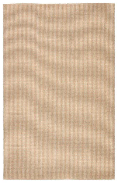 Light gray and beige modern rug with chunky handwoven jute and wool fibers in a natural trellis pattern