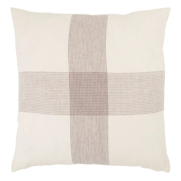 Product Image 4 for Pembroke White/ Gray Striped Down Throw Pillow from Jaipur 