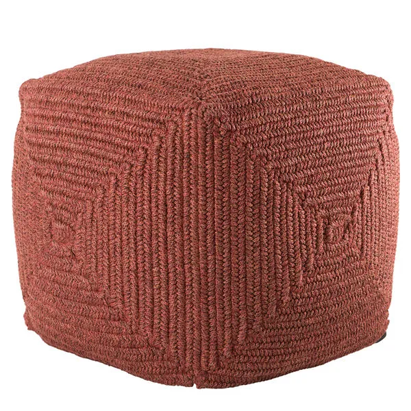 Product Image 2 for Bridgehampton Indoor/ Outdoor Solid Red Cube Pouf from Jaipur 