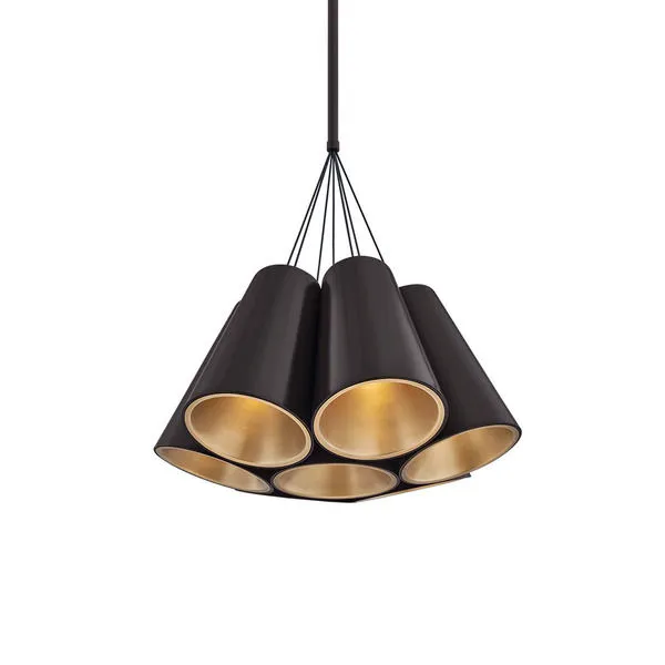 Product Image 1 for Aether Black Brass Chandelier from Sonneman