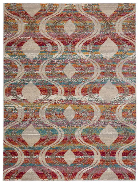 Product Image 6 for Nikki Chu By  Jive Indoor / Outdoor Trellis Red / Multicolor Area Rug from Jaipur 