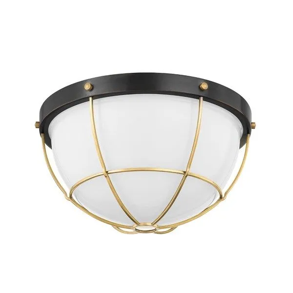 Product Image 1 for Holkham 2-Light Distressed Bronze Flush Mount from Hudson Valley