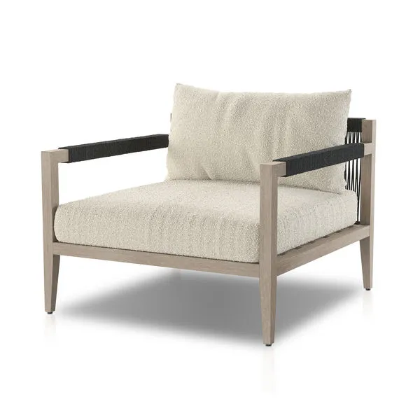 Product Image 1 for Sherwood Fiqa Boucle Modern Outdoor Chair - Grey Finish from Four Hands