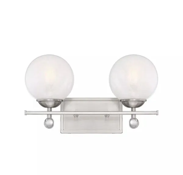 Product Image 3 for Medina Satin Nickel 2 Light Bath from Savoy House