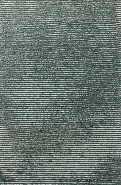 Ivory and green hand-tufted wool area rug with textured pinstripe pattern and varied vibrant tones