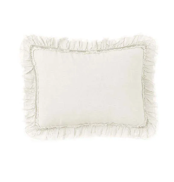 Product Image 1 for Mathilde 28" x 36" Large Decorative Bed Pillow with Insert - Cream from Pom Pom at Home
