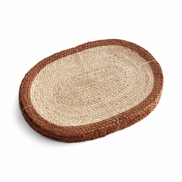 Product Image 1 for Jute Coil Oval Placemats, Set Of 8 from Napa Home And Garden