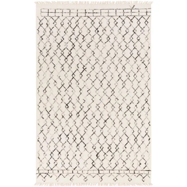 Product Image 3 for Nettie Cream / Black Lattice Diamond Rug from Surya
