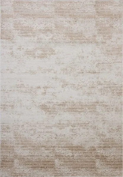 Townes Sand Beige rug with abstract, tonal beige and off-white pattern and textured power-loomed surface