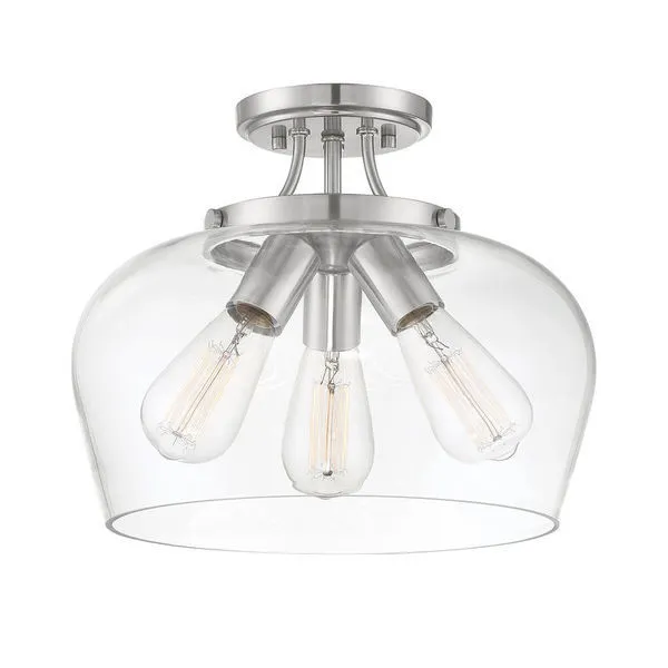 Product Image 1 for Octave 3 Light Semi Flush Mount from Savoy House 
