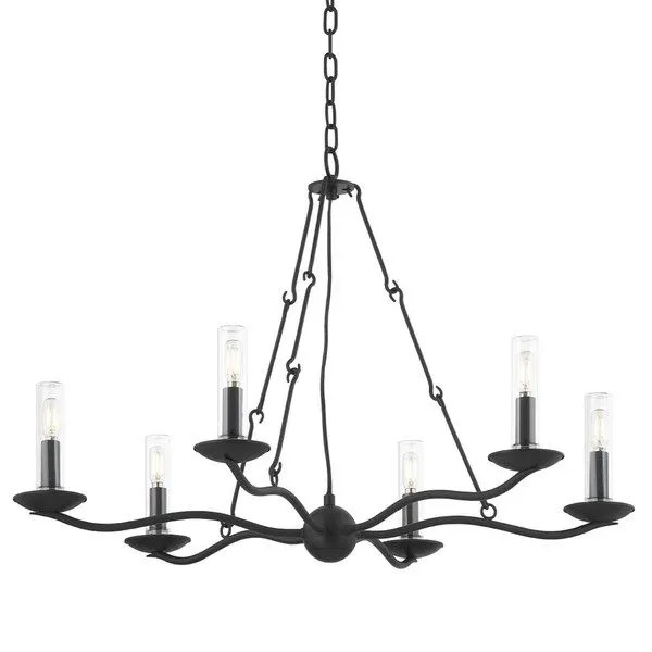 Product Image 1 for Sawyer Forged Iron 6-Light Exterior Chandelier from Troy Lighting