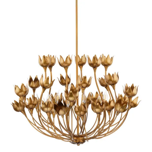 Product Image 1 for Dogwood Antique Brass Chandelier from Jamie Young
