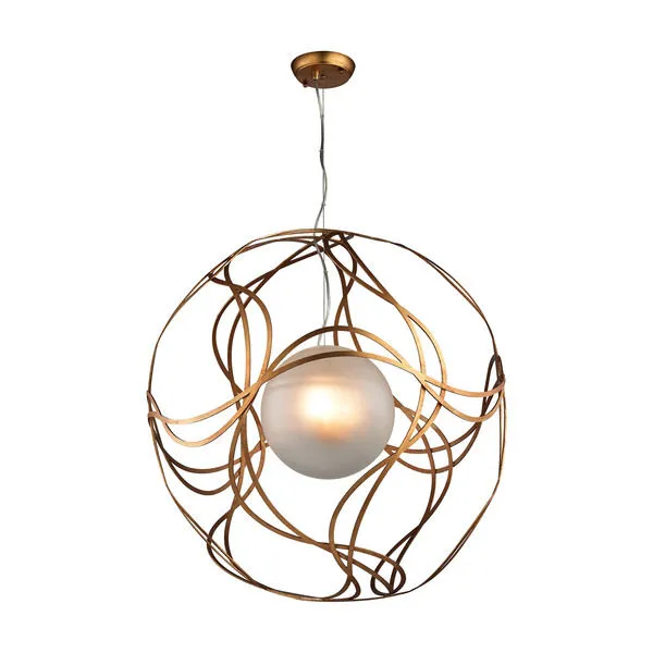 Product Image 1 for Oriona 3 Light Pendant In Antique Gold Leaf   Large from Elk Home