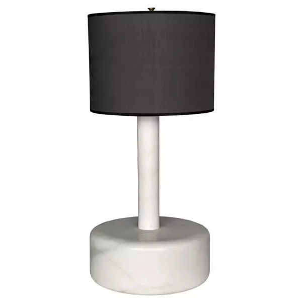 Product Image 2 for White Marble Cylinder Lamp from Noir