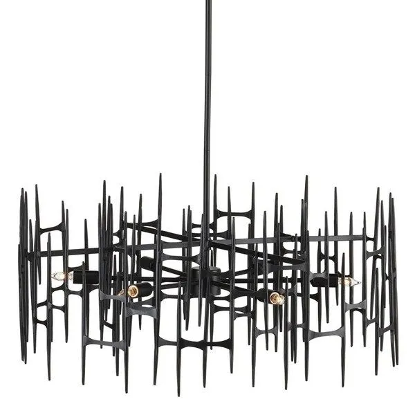 Product Image 1 for Attingham Black Chandelier from Currey & Company