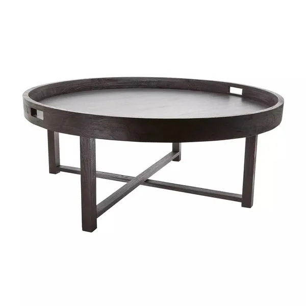 Product Image 1 for Round Black Teak Coffee Table Tray from Elk Home