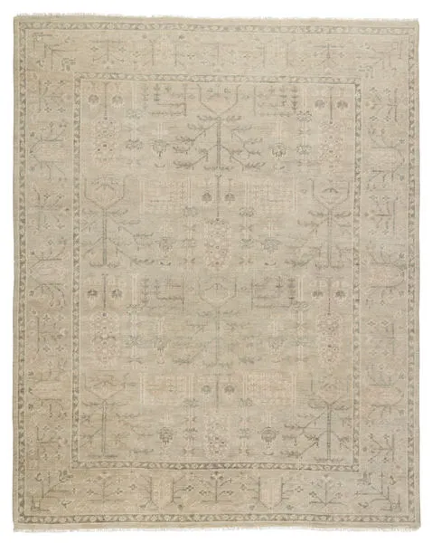 Product Image 4 for Ginerva Hand-Knotted Oriental Cream/ Green Rug from Jaipur 