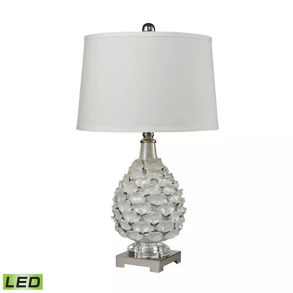 Product Image 1 for Hand Formed Ceramic Table Lamp In White Pearlescent Glaze from Elk Home