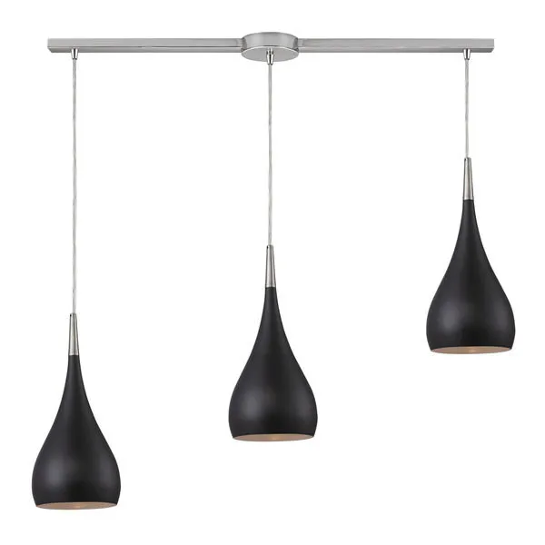 Product Image 1 for Lindsey 3 Light Pendant In Oiled Bronze And Satin Nickel from Elk Lighting
