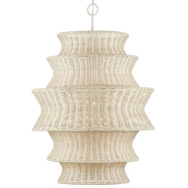 Product Image 1 for Phebe Large Rattan Chandelier from Currey & Company
