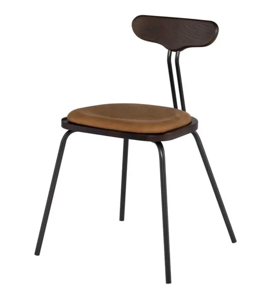 Dayton Dining Chair angled view showing curved backrest and angled legs