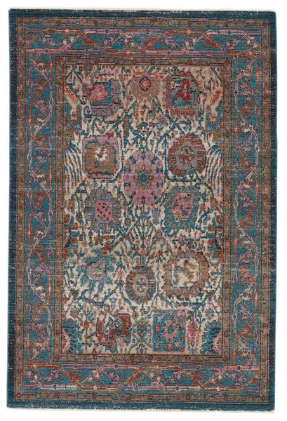 Product Image 2 for Romilly Oriental Teal/ Rust Rug from Jaipur 